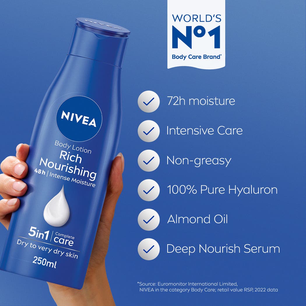 NIVEA Rich Nourishing Body Lotion 250ML (1DOZEN)