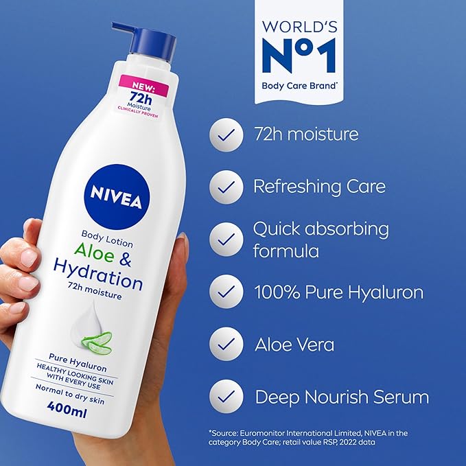 NIVEA Aloe & Hydration Body Lotion 400ML (1DOZEN)