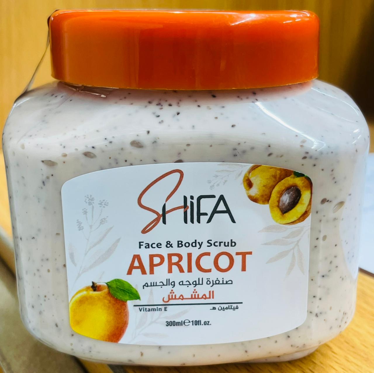 Shifa Face & Body Scrub with Apricot - 300 ml (1DOZEN)